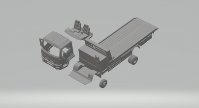 renault d 75 truck 3d print model in vehicle 3dexport diecast slot-car slotcar slot car hot hotwheels rc rcmodel tow volvo 3d print model - Mito3D