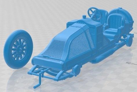 renault ak 1906 imprimible coche vehiculo automotor diorama modelado pasatiempo sólido escala modelo 3d print model - Mito3D