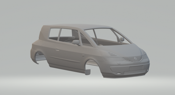 renault avantime vehículo fundido presión tragamonedas ruedas calientes miniaturas espacio impresión impreso caliente 3d print model - Mito3D