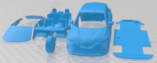 renault capturado 2020 imprimible coche vehiculo automotor espacio scalextric Tamiya rc miniz pasatiempo micro 3D print model - Mito3D