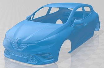 renault clio rs 2019 imprimível corpo carro 3d impressão modelo in automotivo 3dexport fenda escalextrico tamiya rc miniz passatempo micro 3d print model - Mito3D