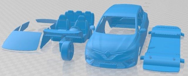 renault clio rs ligne 2020 imprimable voiture automobile fente scalextric tamiya rc miniz loisir micro moulé pression 3d print model - Mito3D