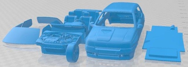 renault clio williams printable car 3d print model in automotive 3dexport slot scalextric tamiya rc miniz hobby micro 3d print model - Mito3D