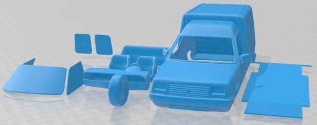 renault expressar 1991 imprimível furgão automotivo fenda escalextrico Tamiya rc miniz passatempo micro diecast 3d print model - Mito3D