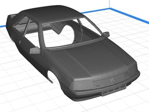 renault fuego yazdırılabilir vücut araba kabuk rc radyo kontrol tamiya yuvası scalextric 3d print model - Mito3D