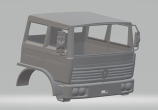 renault g290 yazdırılabilir kabin kamyon 3d yazdır model in otomotiv 3dexport yuva ölçülü tamiya rc radyo kontrol taksi 3d print model - Mito3D