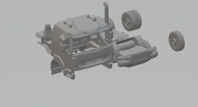renault kerax 3d print model in vehicle 3dexport diecast slot-car slotcar slot car hot hotwheels rc truck hauler volvo road off-road 3d print model - Mito3D