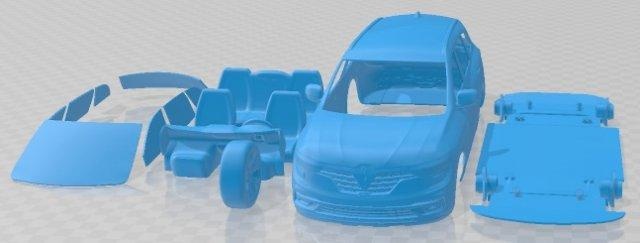 renault koleos 2020 imprimível carro automotivo fenda escalextrico Tamiya rc miniz passatempo micro diecast 3d print model - Mito3D