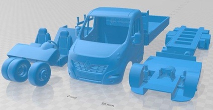renault usta tripper 2018 yazdırılabilir kamyonet 3d yazdır model in otomotiv 3dexport yuva ölçülü tamiya rc miniz hobi mikro 3d print model - Mito3D