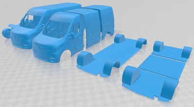 renault master van l2h2 2020 printable 3d print model in automotive 3dexport slot scalextric tamiya rc miniz hobby micro 3d print model - Mito3D
