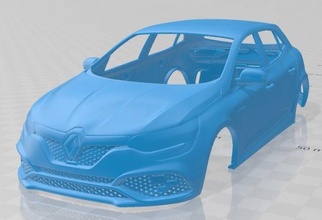 renault megane rs trofeo 300 2018 imprimible cuerpo coche vehiculo 3d impresión modelo in automotor 3dexport espacio scalextric tamiya rc miniz pasatiempo micro 3d print model - Mito3D