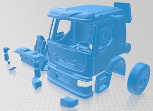 Renault ödül 2011 yazdırılabilir kabin kamyon yuva ölçülü Tamioya rc miniz hobi mikro 3d print model - Mito3D