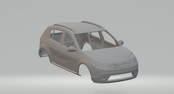 renault Sandero Stepway veículo diecast hotwheels fenda slotcar slot car quente brinquedos carro 3dpirnt impressão imprimível 3d print model - Mito3D