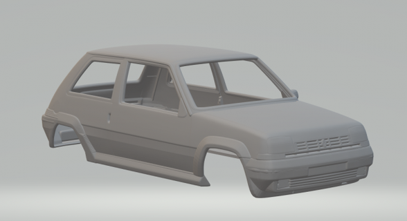 renault súper 5 vehículo fundido presión ruedas calientes tragamonedas caliente juguetes impresión carrera coche vehiculo 3d print model - Mito3D