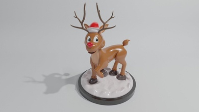 reno de navidad 3d print model in toys 3dexport reindeer animal christmas santa claus santaclaus fiesta party 3d print model - Mito3D
