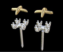 replica cross earrings casting gold jeweler 3d print model - Mito3D