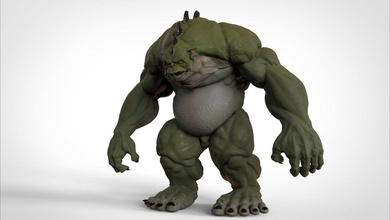 rettiliano reptiloide 3d stampa modello in mostri creature 3dexport rettile monstruo mostro thundercats verde hulk 3d print model - Mito3D