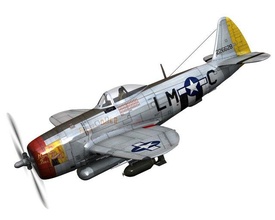 republic p-47d thunderbolt - rozzie geth ii 3d model in fighter 3dexport p-47 bomber jug plane aircraft t-bolt usaaf airforce single-seat army military aviation escort p47 3d print model - Mito3D
