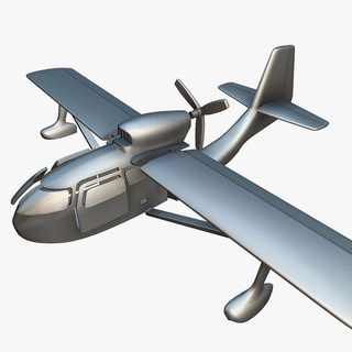 republic rc-3 seabee - 3d printable model vehicle rc3 sea-bee trident-tr-1 trigull seaplane amphibious scale-model miniature wargaming 3d-printed o-scale aircraft airplane 3d-printing 3d-print stl ready-to-print miniatures 3d print model - Mito3D