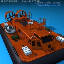 rescate aerodeslizador 3d modelo in patrulla barco 3dexport aire amortiguar vehículo anfibio arte flotar ejército transporte científico investigación civil 3d print model - Mito3D