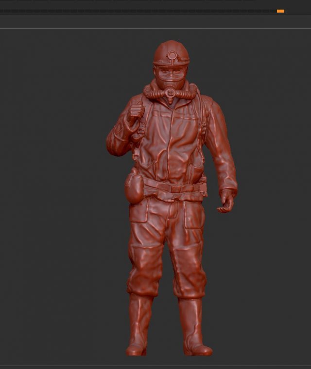 kurtarmak madenci 3 3d yazdır model in heykel 3dexport 3D print model - Mito3D