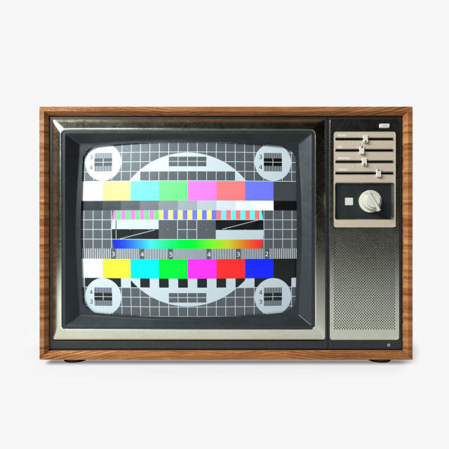 retro tv fd televisor televisión 1970s 1980s pantalla lámpara cinescopio antiguo negro blanco Clásico vídeo cine radio 3D print model - Mito3D