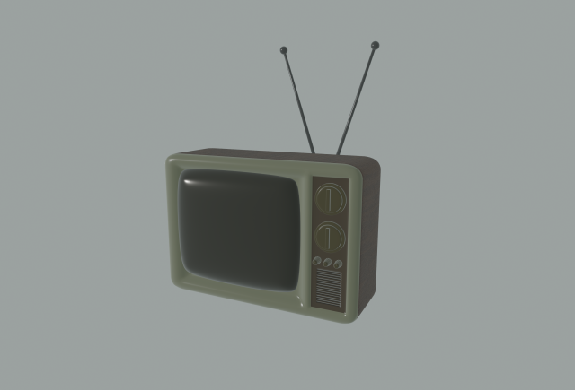 retro tv 3d modelo in 3dexport velho televisão madeira antena antigo receptor vidro cor projetor interior eletrônicos viver estéreo plugue vídeo dispositivo radar 3D print model - Mito3D