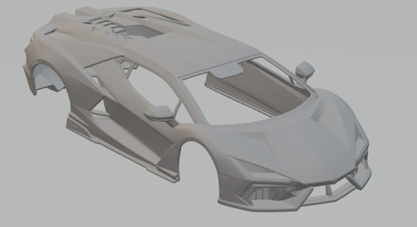 revuelto 2023 vehículo fundido presión ruedas calientes tragamonedas caliente juguetes impresión carrera coche vehiculo 3d print model - Mito3D