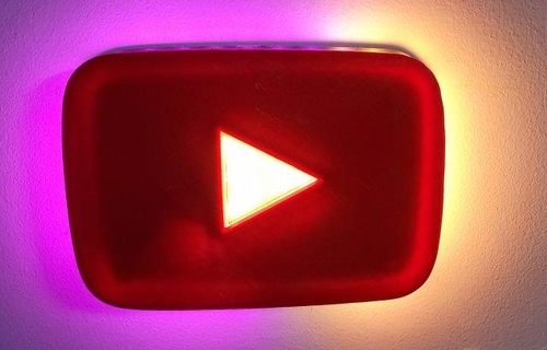 3D Printed Red & Black  Play Button 