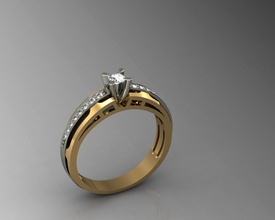 rhing model 3d jewelery gold diamonds rhings 3d print model - Mito3D