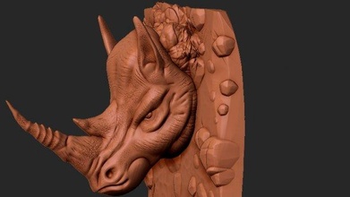 rhino 3d print model in animals 3dexport 3d print model - Mito3D