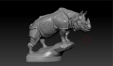 rhino figurine hood car 3d print model xcooker xeli-ca xfigurine xfigurines xhood xminiatures xover-fan xrange-hood xrhino xsculpture 3d print model - Mito3D