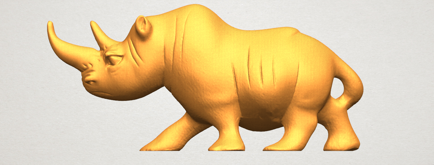 rhinocero 02 coche presidente árbol tabla sofá carácter juego exterior humanos interior personas niña casa las miniaturas figuritas escultura animal el zoológico de los mamíferos perro 3D print model - Mito3D