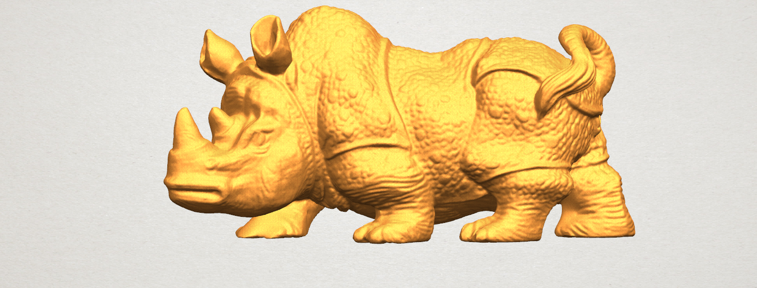 rhinocero 04 femelle voiture président d'arbre en arbre table canapé caractère jeu l'extérieur de l'homme l'intérieur personnes jeune fille maison les miniatures figurines la sculpture animal le zoo mammifères chien 3D print model - Mito3D