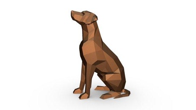 rodezyalı sırt üstü 3dprinted 3dprinting 3d Sanat hediye düşük poli 3dprint hayvan dekor iç minyatürler heykel oyuncak köpek memeli 3d print model - Mito3D