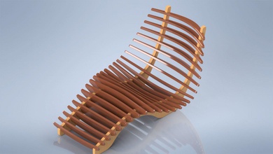 ribs chair 3d print model - Mito3D