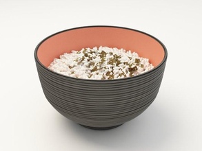 riz bol algue aliments repas 3d print model - Mito3D