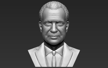 richard nixon busto de la impresión en 3d listo stl, obj formatos el presidente política político famoso celebridad ronald reagan jfk kennedy donald trump obama roosevelt 3d print model - Mito3D