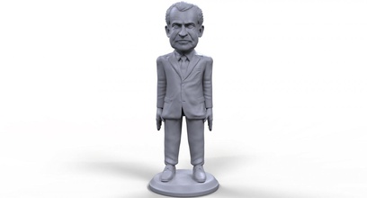 richard nixon stylized high quality 3d printable miniature free print model in sculpture 3dexport richard-nixon politician political caricature board-game figurine tabletop usa president elections historical not-a-crook 3d print model - Mito3D