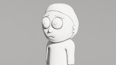 meule morty modèle dessin animé 3dprint personnage sculpture mixeur 3dmax enfants jouets 3d print model - Mito3D