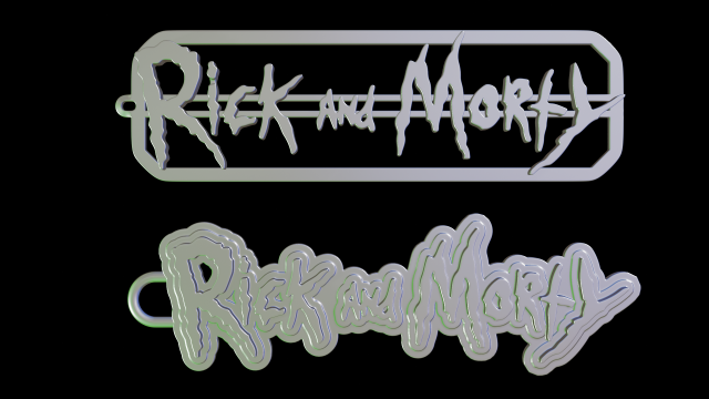 Rick Morty Schmuckstück 2 1 frei frei Schlüsselanhänger Schmuckstück Meme Solar Gegensätze Rick Morty Anhänger Armband 3D print model - Mito3D