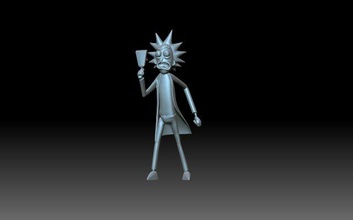 Rick Rickandmorty Charakter druckbar Figur Skulptur Sanchez Ricknmorty wackelig 3d print model - Mito3D