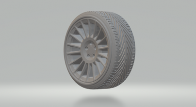 cerchi rotiforno 2 ruote modello pressofuso hotwheels slotcar fessura macchina 3d print model - Mito3D