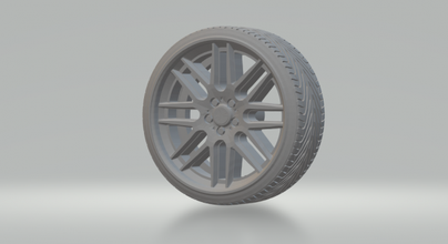 jantes roues m3 3d impression modèle in véhicule 3dexport moulé pression chaudes voiture fente mpower amg 3d print model - Mito3D