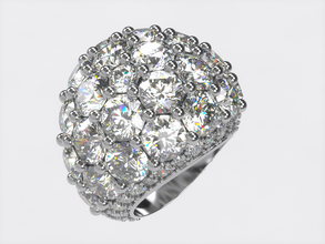 ring0006 ring graff jewelry jewellery fashion beautiful diamonds gold 3d print model - Mito3D