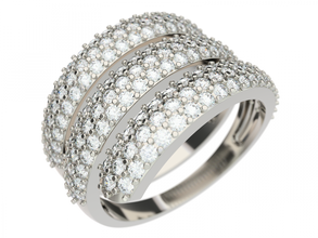 ring0012 yüzük takı mücevher elmas pave spiral yumuşak SAP baskı yazdırılabilir 3d print model - Mito3D