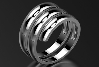 ring0019 gratis 3d impresión modelo in anillos 3dexport anillo joyería joya imprimible espiral moda 3d print model - Mito3D
