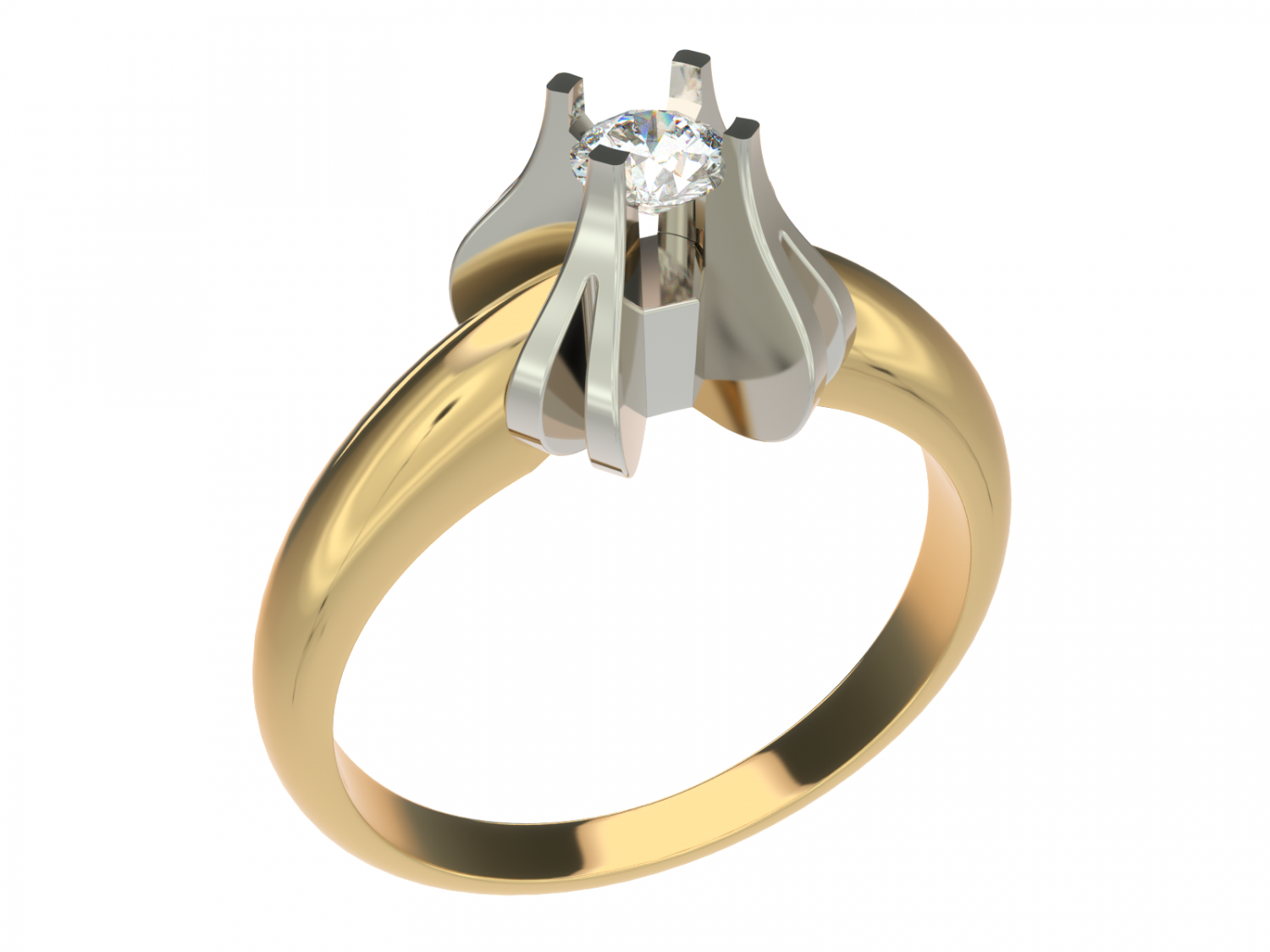 ring0028 gratis 3d impresión modelo in anillos 3dexport anillo joyería joya solitario oro 3D print model - Mito3D