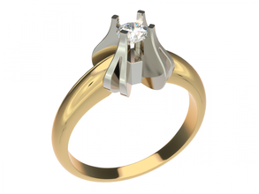 ring0028 free 3d print model in rings 3dexport ring jewelry jewellery solitaire gold 3d print model - Mito3D