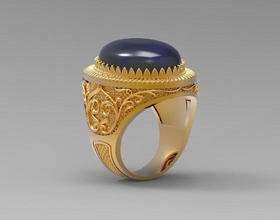 ring006 3d print model in rings 3dexport ring jewel jewellry jewell gem stl 3d print model - Mito3D